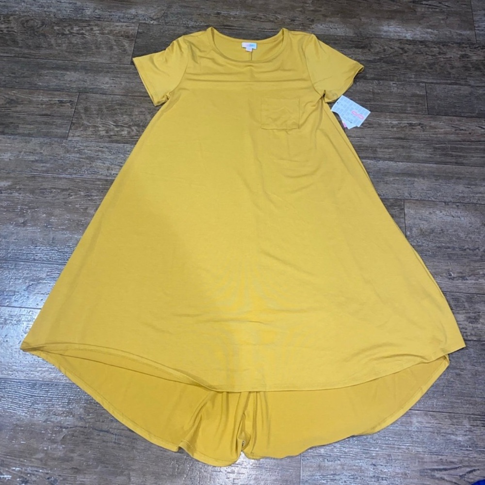 Lularoe Small Carly Mustard Dress - NWT!